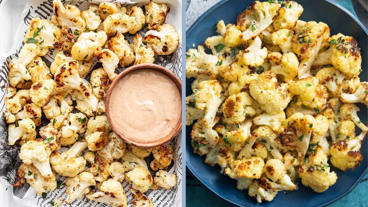 Roasted Cauliflower With Garlic and Parmesan